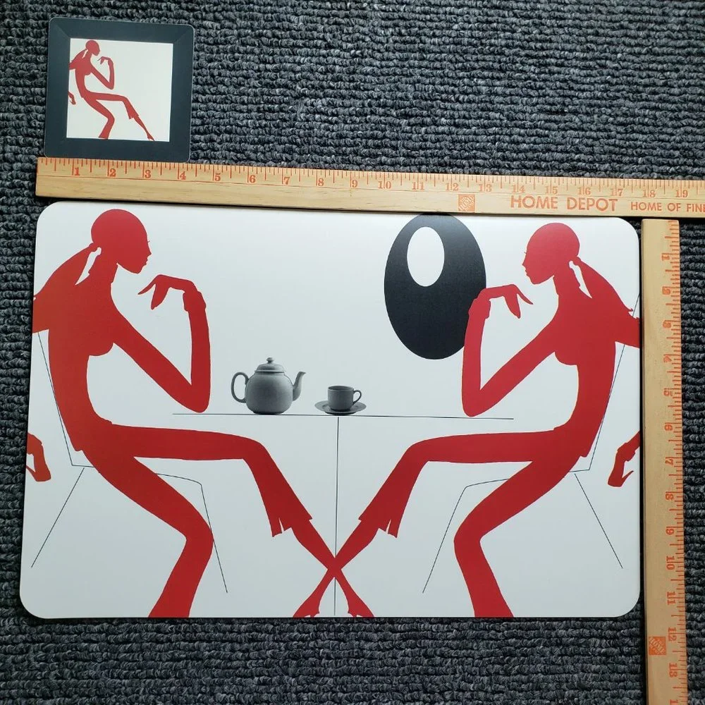 Retroneu Design Studio 225 Placemat & Coaster Set Retro Chic Made in Italy (2)